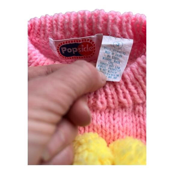 Vintage 80s Popsicle clown sweater 2T-3T - Picture 4 of 6